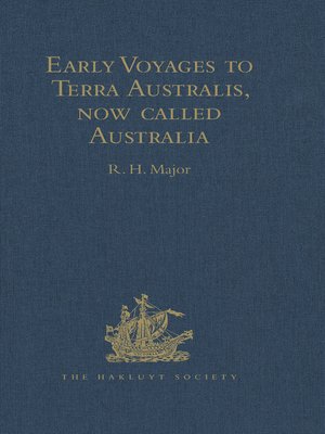 cover image of Early Voyages to Terra Australis, now called Australia
